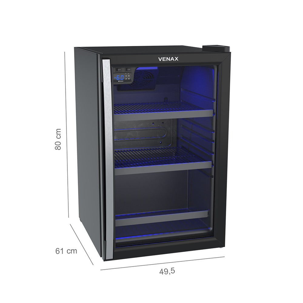 SEMINOVO - Visa Cooler Expositor Cervejeiro Porta Vidro 100L Blue Light EXPVQBL100 127V - Venax