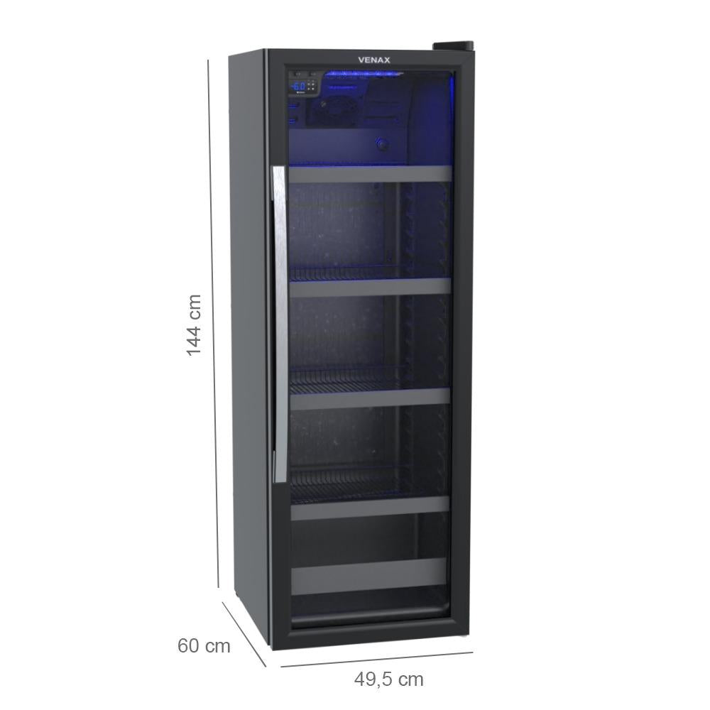 Geladeira de cerveja Venax 209L com iluminação interna e capacidade para diversas garrafas