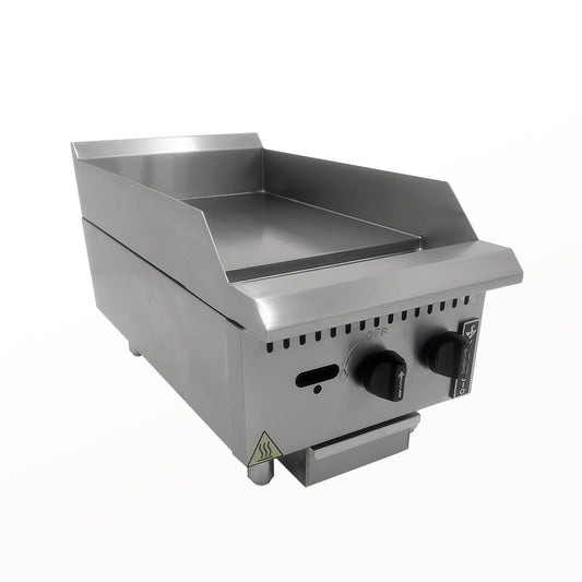 Chapa bifeteira profissional industrial a gás Venâncio PCM038G de 38cm em inox com chapa de 19mm