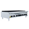 Chapa charbroiler a gás Venâncio CGG120 de 122cm em inox, com grelhas de ferro fundido para restaurantes e hotéis