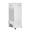 Lateral do climatizador de ar EOS Artic Fresh 10L ECL100D, mostrando as rodas para fácil transporte e o design slim, ideal para otimização de espaço.