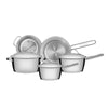 Kit - Jogo de Panelas Allegra 5 Pçs Inox + Panela Wok Alumínio Loreto 28cm Vermelha - Tramontina