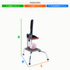 Dimensões do cortador manual Anodilar 693-0 (24,6x12,1x16,4cm), mostrando o tamanho compacto para cozinhas pequenas.