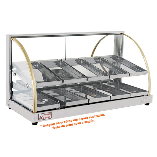 SEMINOVO - Estufa Horizontal Salgados 10 Bandejas Duplas W10BD - Titã 127V