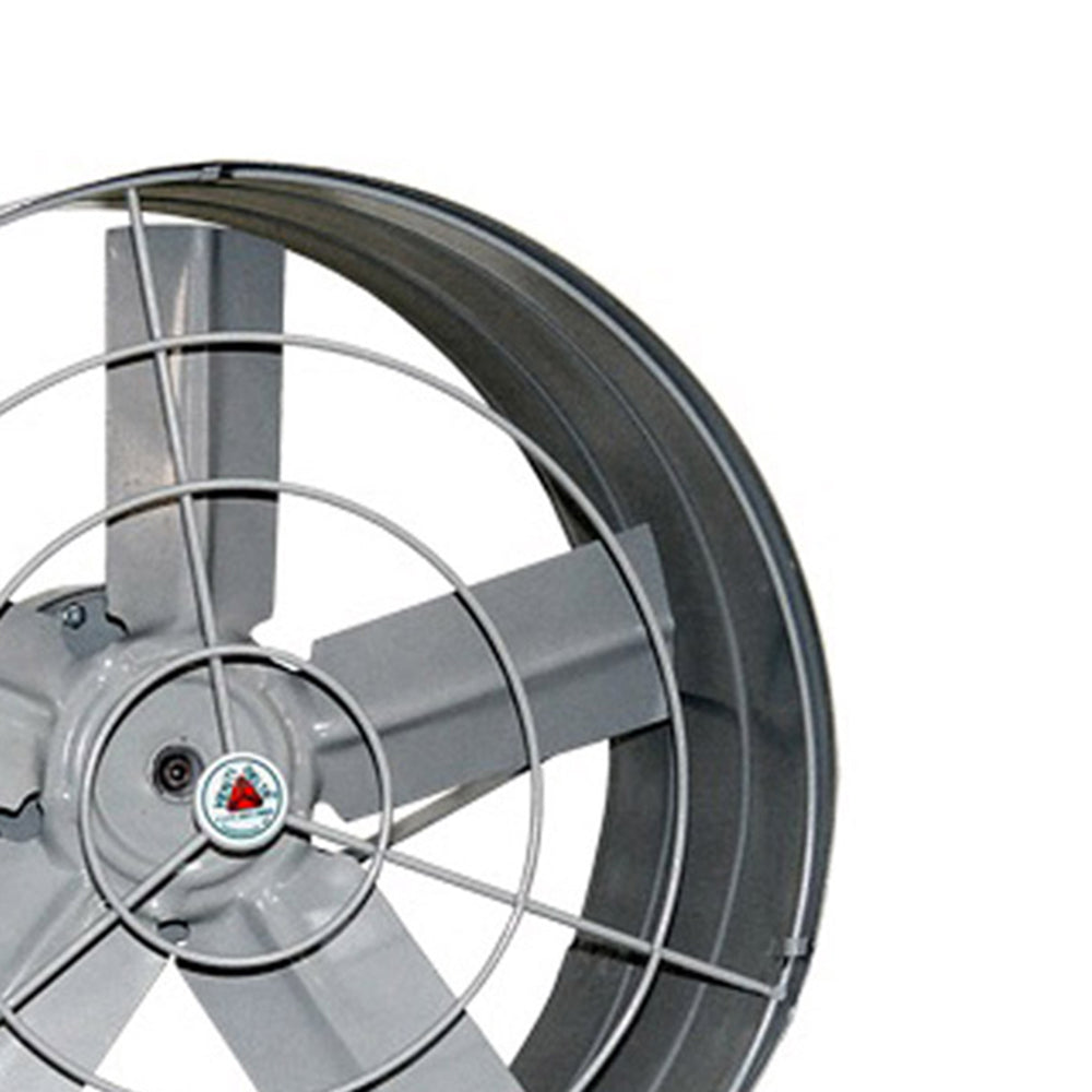 Exaustor 40cm Industrial Cozinha Potente Cinza com Hélice em Aço e Grade de Proteção

