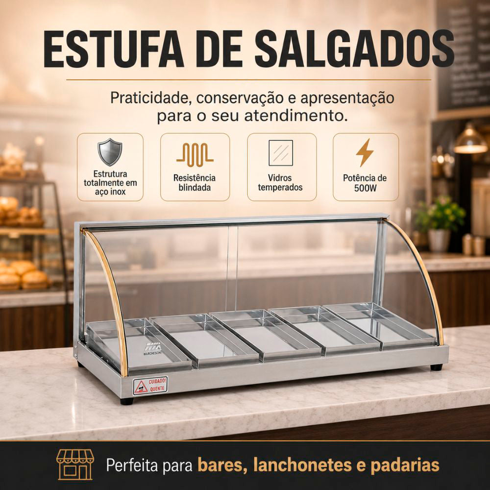 SEMINOVO - Estufa Horizontal Salgados 5 Bandejas W5b - Titã 127v