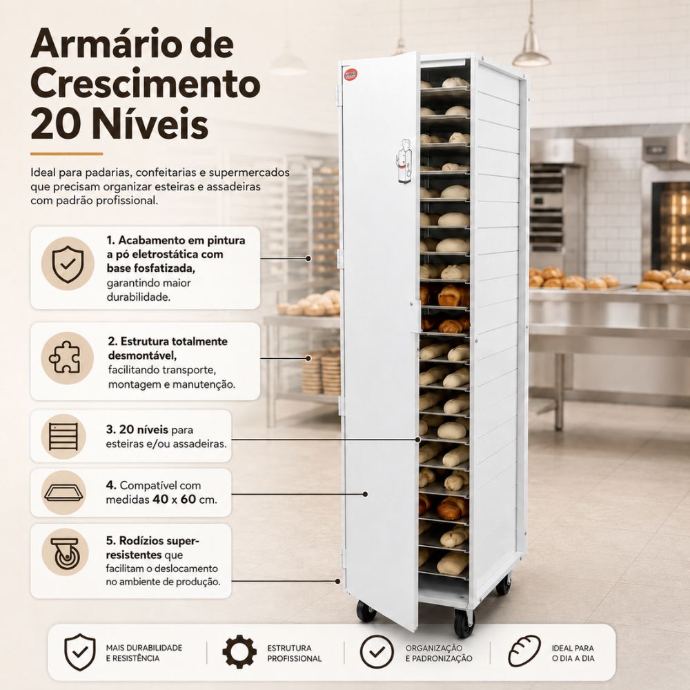 SEMINOVO - Armário de Crescimento 20 Níveis AC20 Vazia 40x60 - Imeca