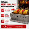 SEMINOVO - Fritadeira Profissional a Gás uma Cuba Grande retangular 10L Três Cestos Pr-30g - Progás
