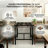 SEMINOVO - Fogão 4 Bocas 2 Duplas e 2 Simples Queimadores Ferro Fundido Baixa Pressão PMSD-42 G2 - Progás