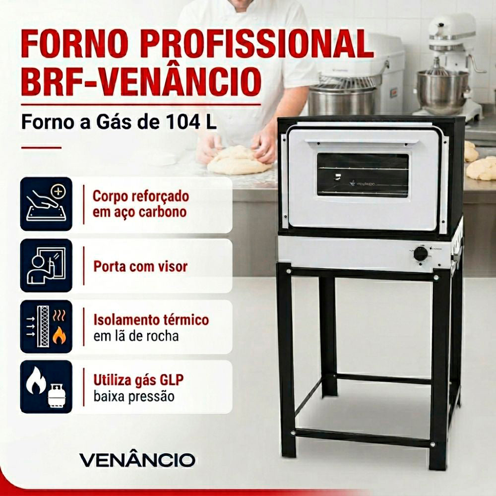 SEMINOVO - Forno Professional Gás Bravo S/pé Cinza 16536 BRF - Venâncio