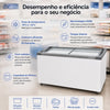 SEMINOVO - Freezer Horizontal Tampa de Vidro Congelados 318 Litros NF40 - Metalfrio 127V