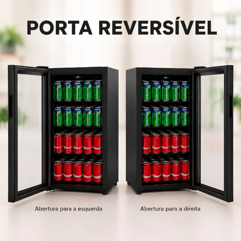 SEMINOVO - Refrigerador Expositor Vertical 124L Eco Gelo Preto EEV120P 127V - EOS