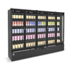 Expositor refrigerado 5 portas preto Refrimate com vidro duplo temperado e alta capacidade