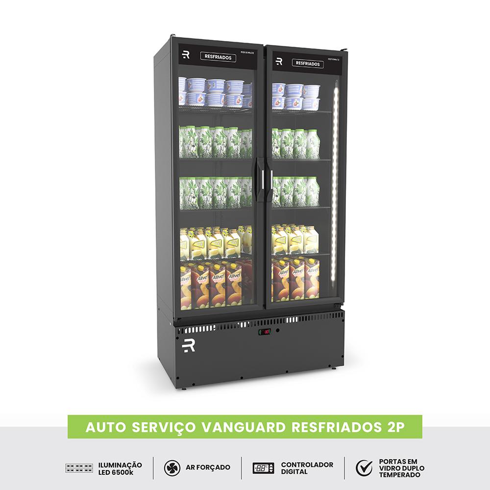 Expositor refrigerado para frios com portas de vidro temperado na Salvador Comercial
