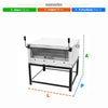 Forno Refratário Lastro Gás Industrial FIRI90 Roma Inox Venâncio com porta aberta e design robusto