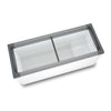 Freezer comercial NF55 Metalfrio 405 litros com design resistente e tampa de vidro transparente