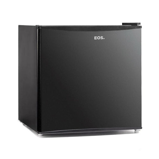 Frigobar mini refrigerador EOS Ice Compact 47 litros preto 220V, design moderno e compacto para qualquer ambiente.