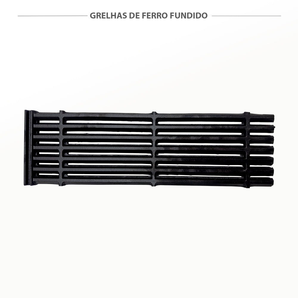 Grelhas de ferro fundido da chapa grill char broiler Venâncio PCG045G, ideal para preparar carnes e vegetais grelhados