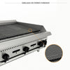 Grelhas de ferro fundido da chapa grill char broiler Venâncio PCG090G, para grelhados perfeitos em food trucks e cozinhas profissionais