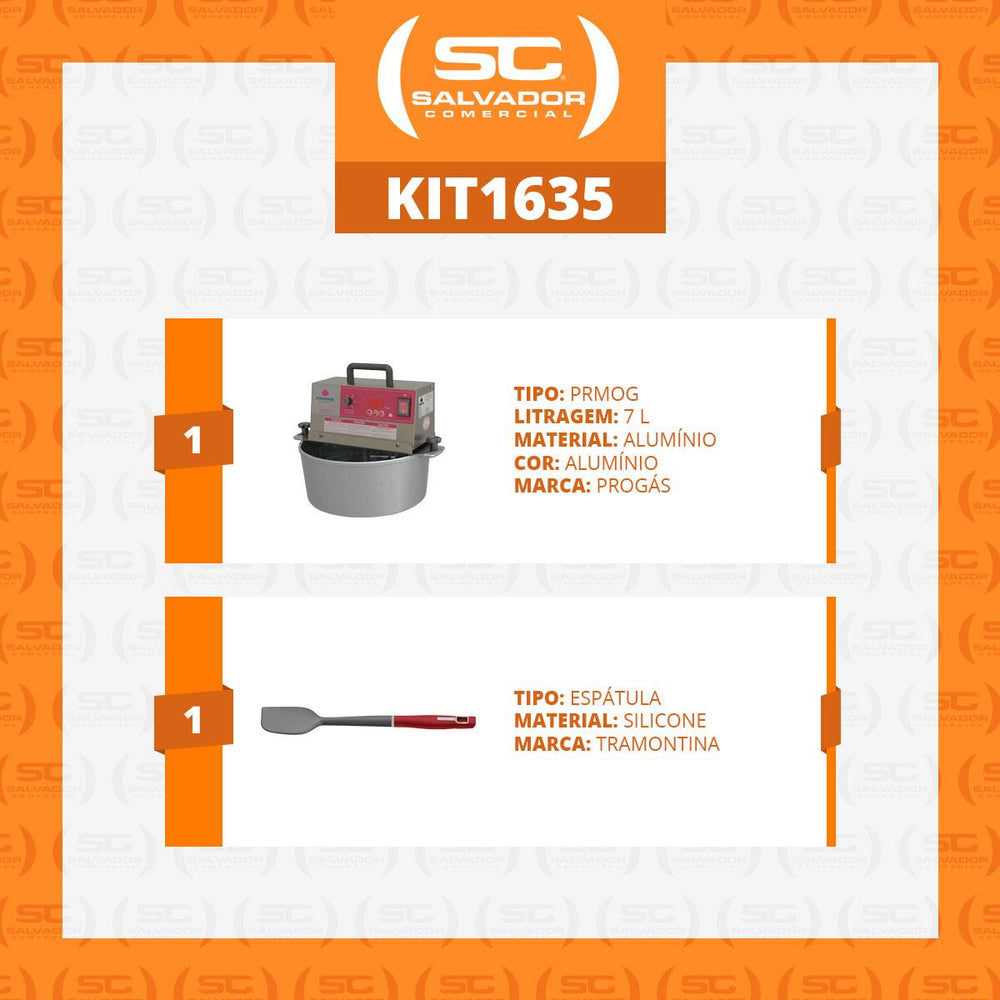 Kit misturador PRMOG-07 Progás com espátula Tramontina Verano vermelha