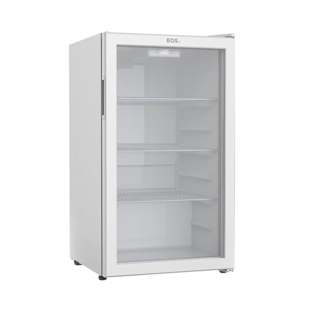Refrigerador expositor branco 124L EOS com porta de vidro e LED