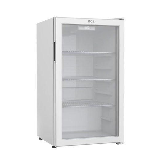 Refrigerador expositor branco 124L EOS com porta de vidro e LED