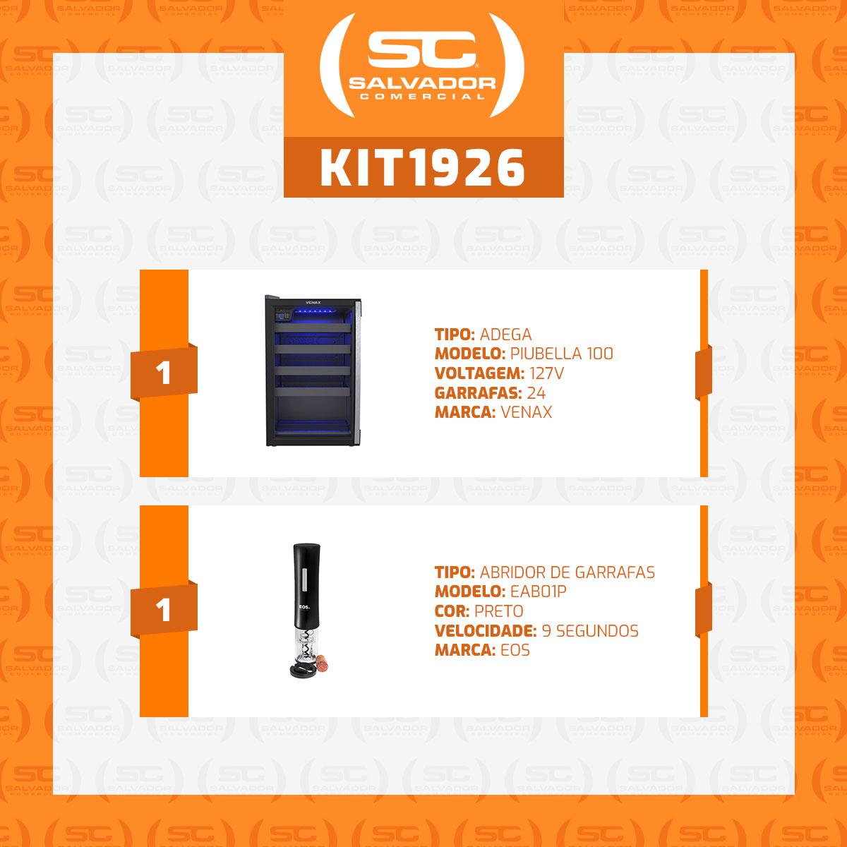 Kit Adega Climatizada 127V com Abridor de Vinho