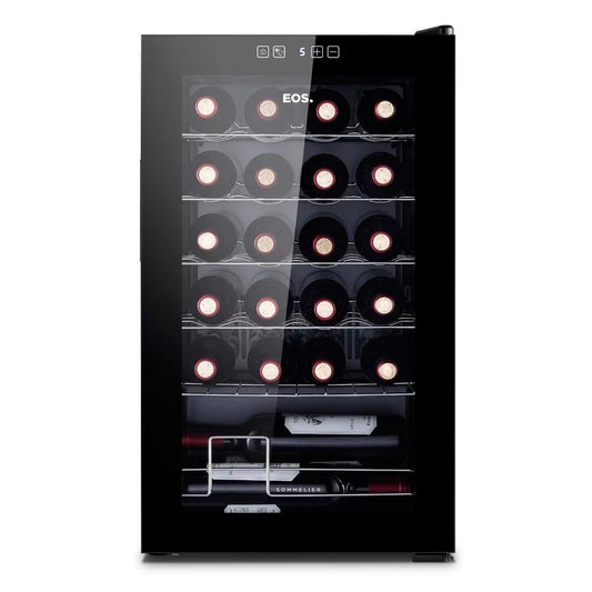 Adega Climatizada EOS EAC24G de 24 garrafas com refrigeração por compressor e painel touch.