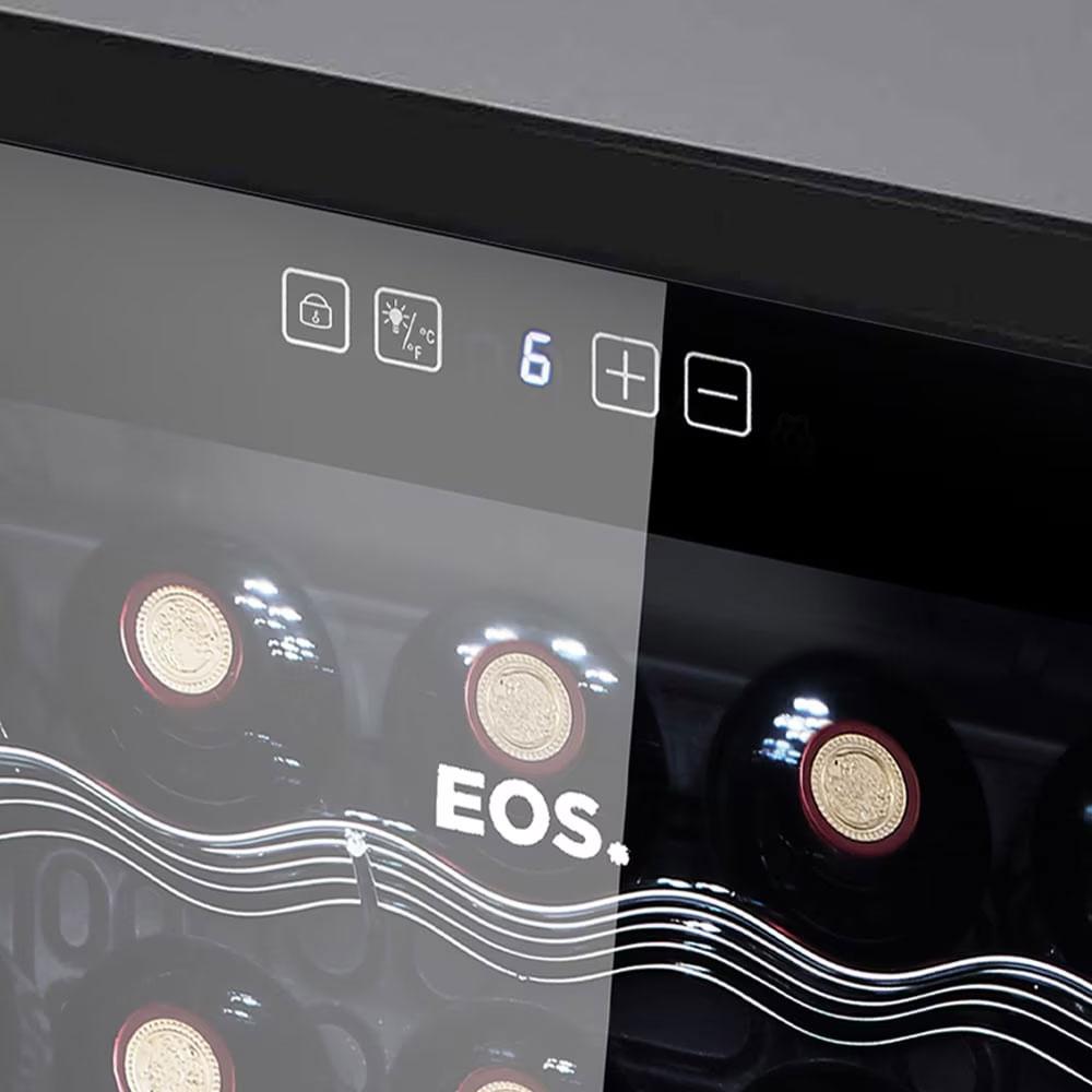 Adega EOS painel touch preta com design moderno