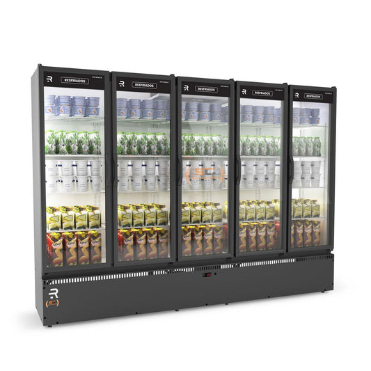 Autosserviço Vanguard Resfriados 5 Portas com refrigeração de alta eficiência para supermercados e padarias