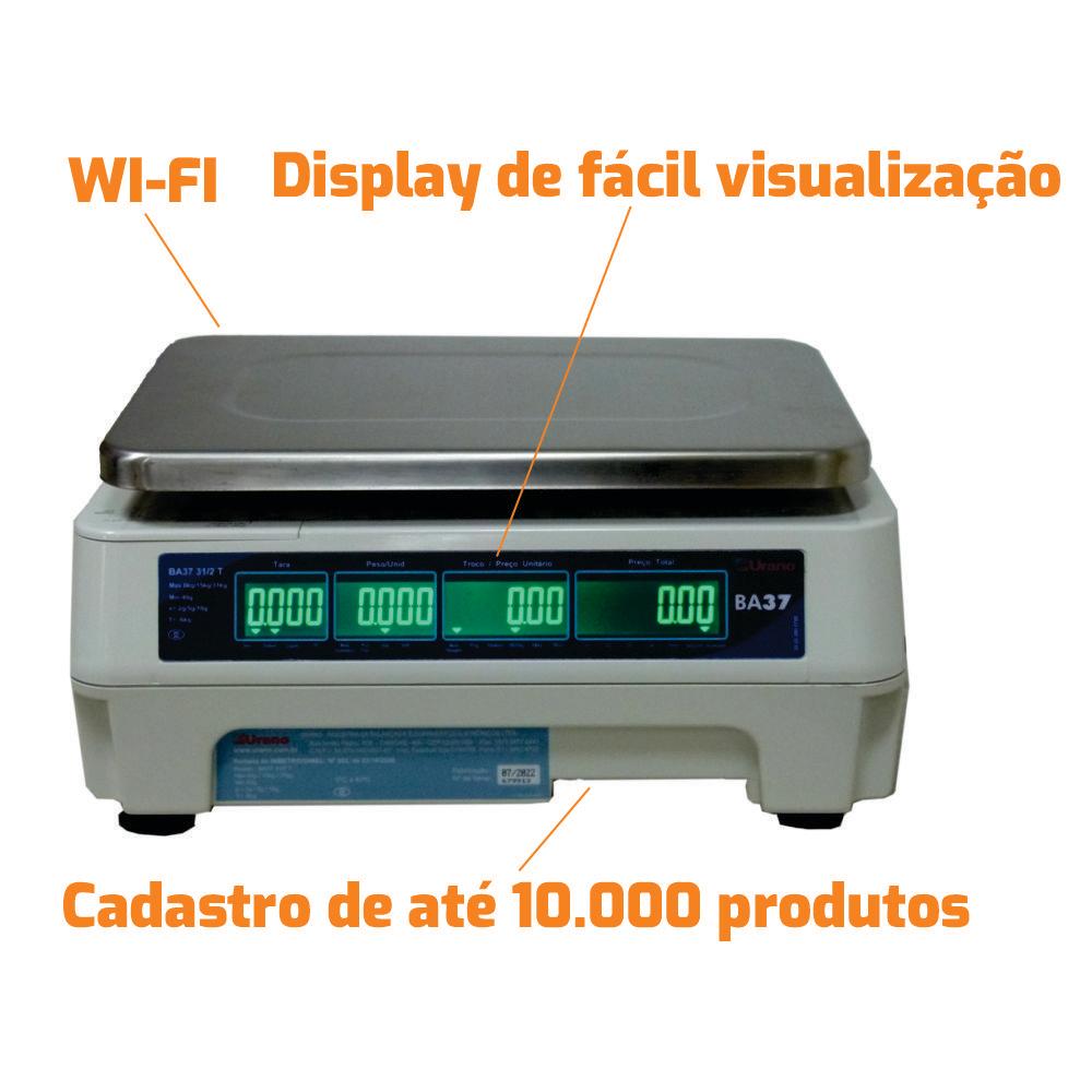 Balança digital para açougue com etiquetadora e wi-fi