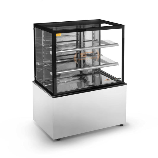 Balcão Expositor Confeitaria Refrimate New Titanium com vidro temperado e iluminação LED