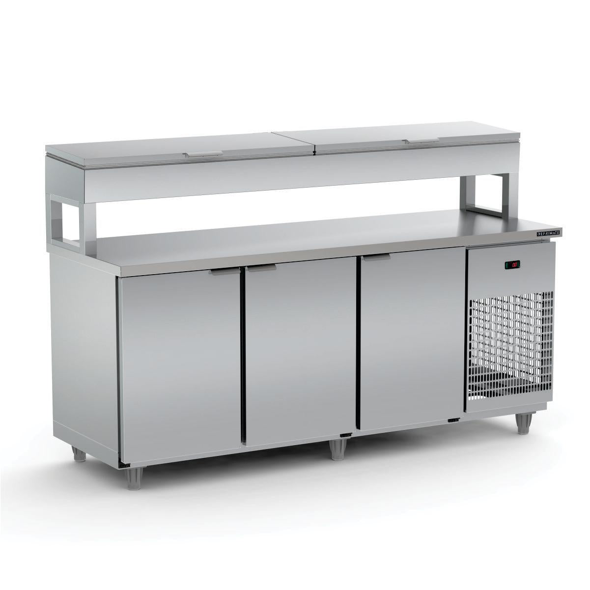 Balcão Refrigerado Condimentador 2 Metros para Cozinha Industrial