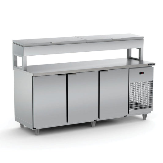 Balcão Refrigerado Condimentador 2 Metros para Cozinha Industrial