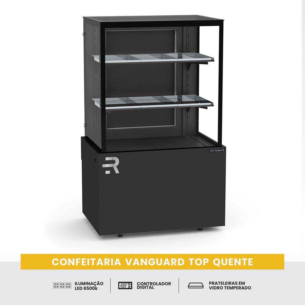 Balcão térmico para padaria 75cm CVTQ 750 Refrimate com vidro temperado