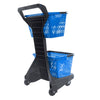 Carrinho para lojas e feiras com cestos azul Dellaplast