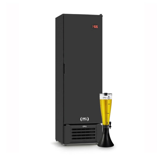 Cervejeira expositora porta sólida 400 litros VCC400S preta da Refrimate