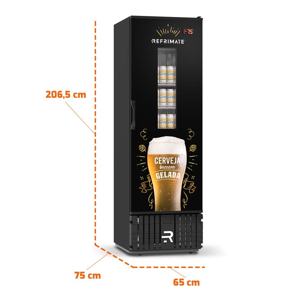 Cervejeira expositora com porta de vidro 570 litros Salvador Comercial
