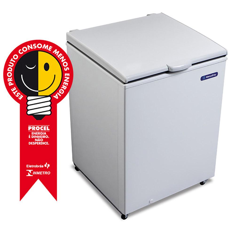 Congelador horizontal Metalfrio 166L dupla função com tampa e dreno