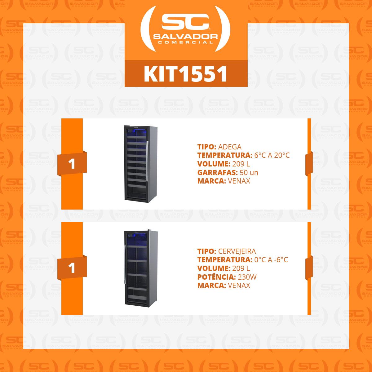 Conjunto Cervejeira Adega Venax 220V
