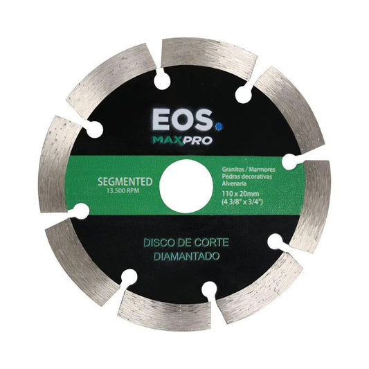 Disco Diamantado Segmentado 110mm Canaleta EOS na Salvador Comercial
