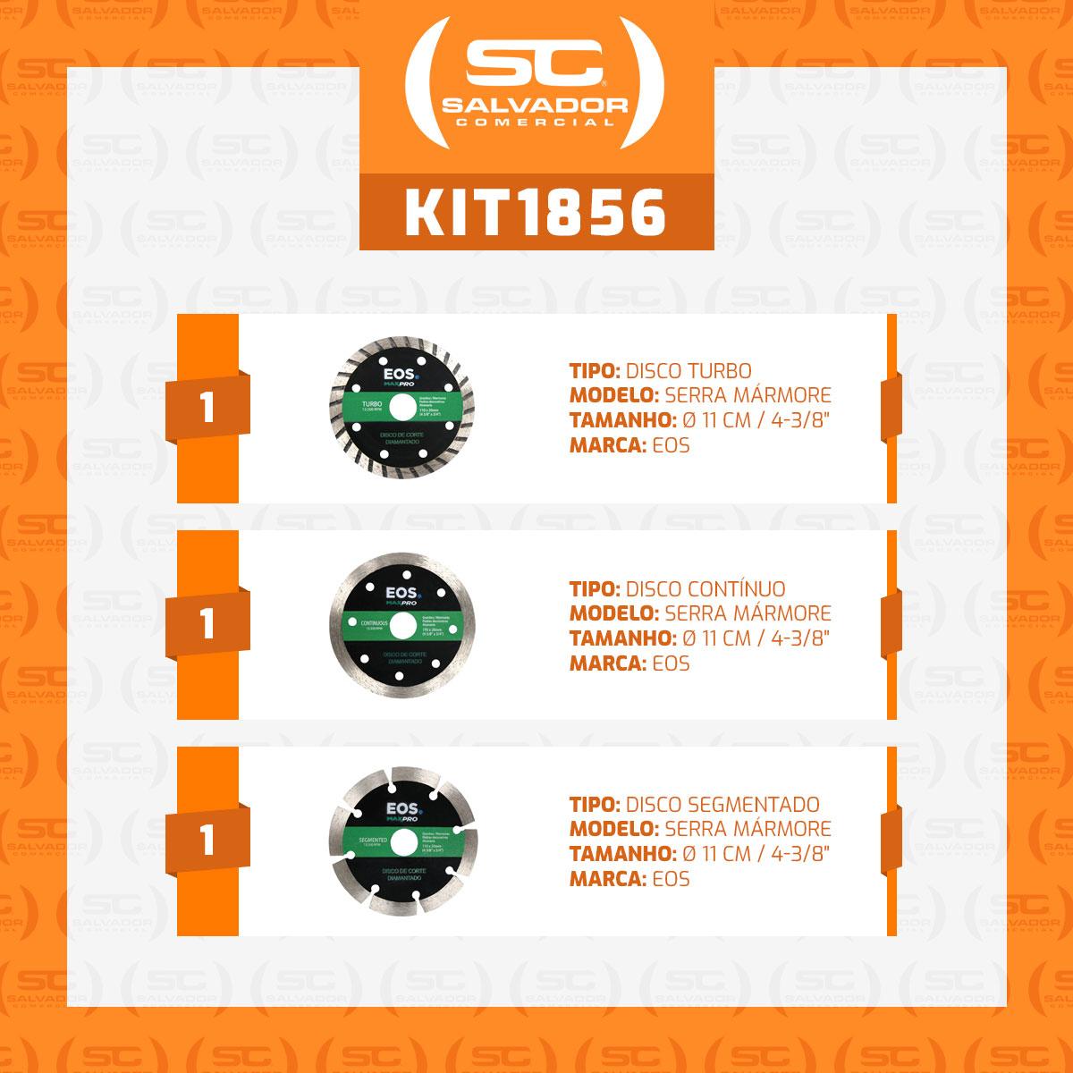 Discos Corte Mármore Kit 3 Lâminas Salvador Comercial