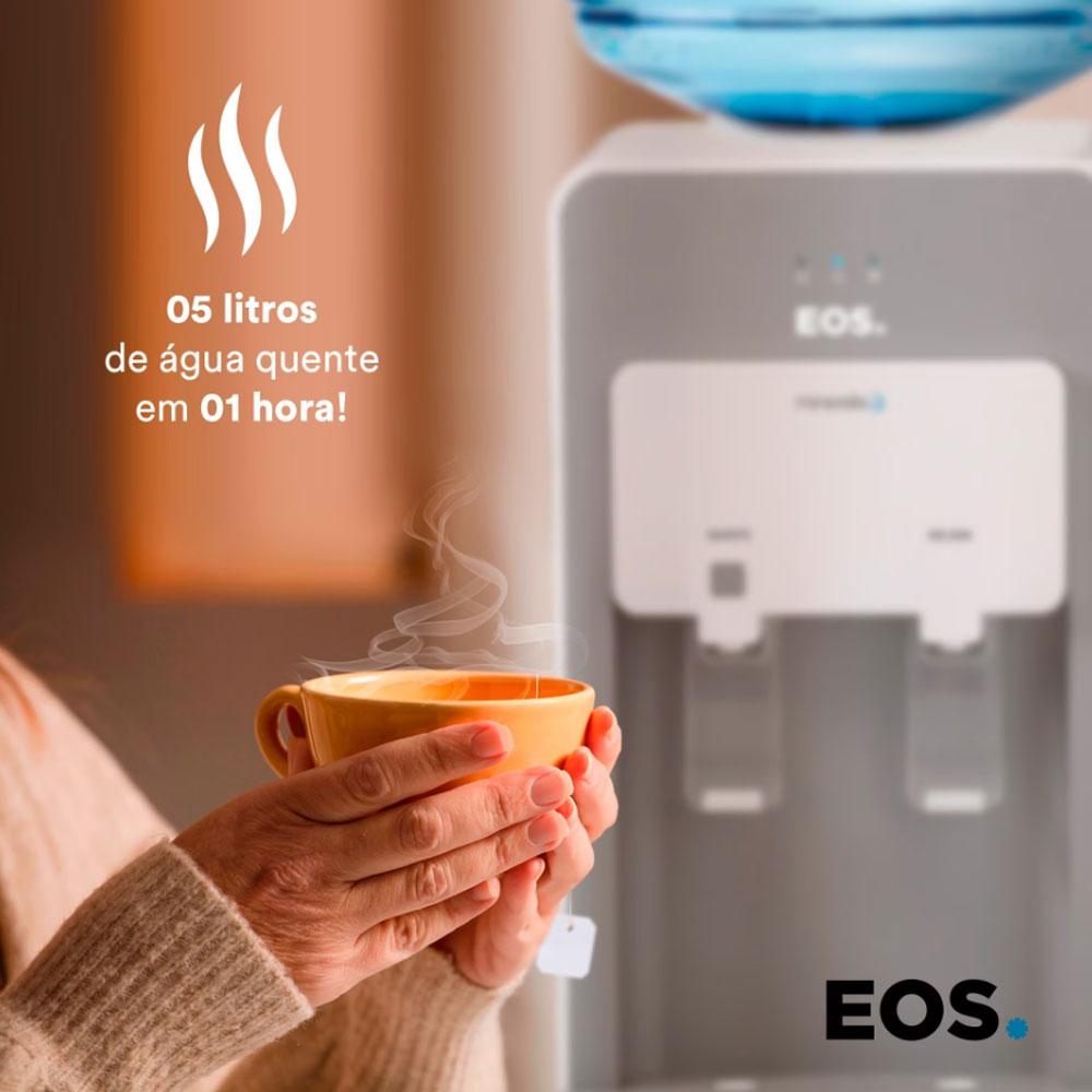 Bebedouro EOS para galão de 10 ou 20 litros com instalação sobre a mesa
