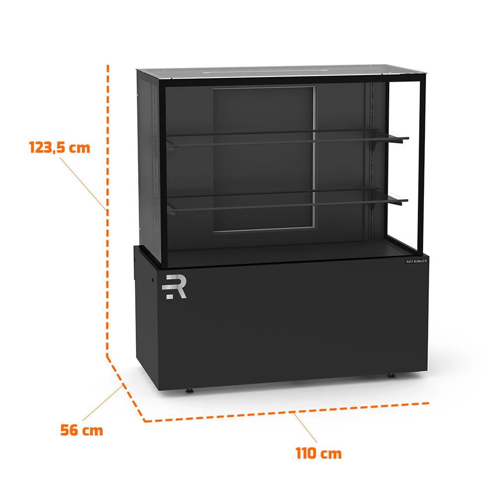 Expositor refrigerado Vanguard Top Refrimate 110cm ideal para doces e tortas