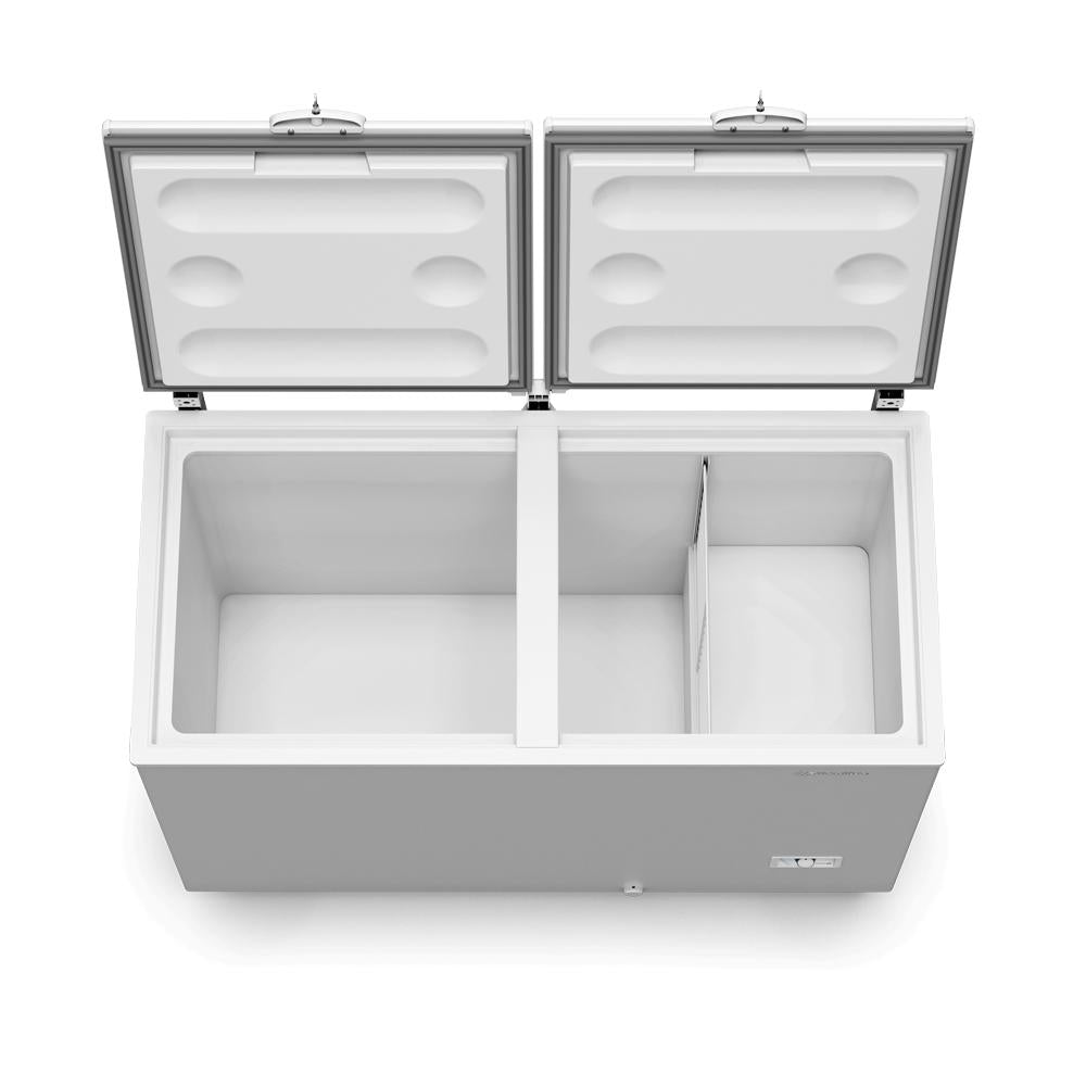 Freezer bivolt Metalfrio com dreno frontal e controle frontal de temperatura
