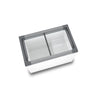 Freezer Metalfrio NF30S com tampa de vidro, mostrando seu design compacto e moderno com proteção UV na moldura.
