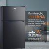 Frigobar preto com congelador EOS duplex 88 litros