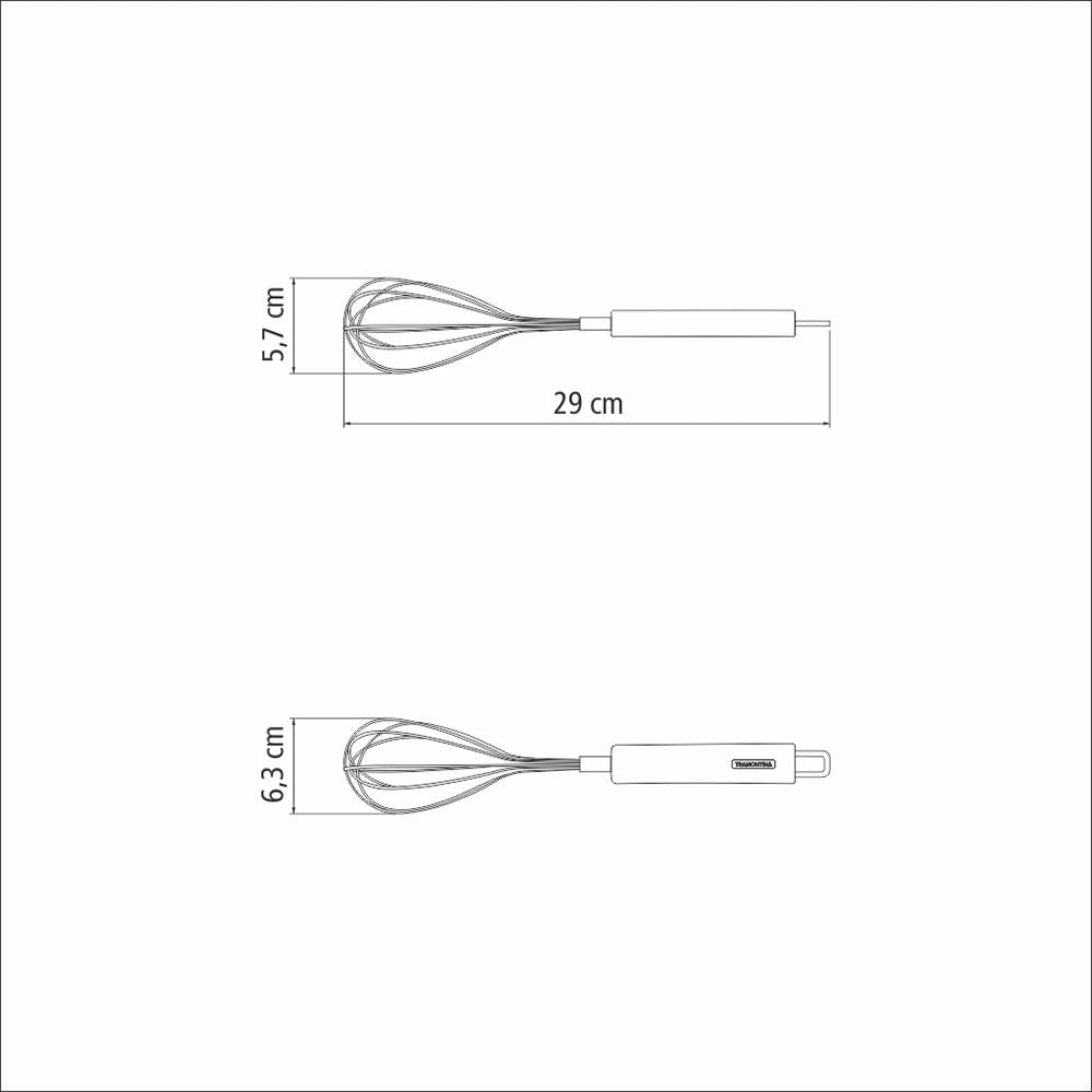 Fuê de aço inox Tramontina Marffim ideal para misturar molhos e cremes.