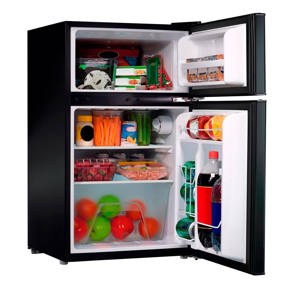 Geladeira compacta EOS com duas portas, freezer separado e baixo consumo