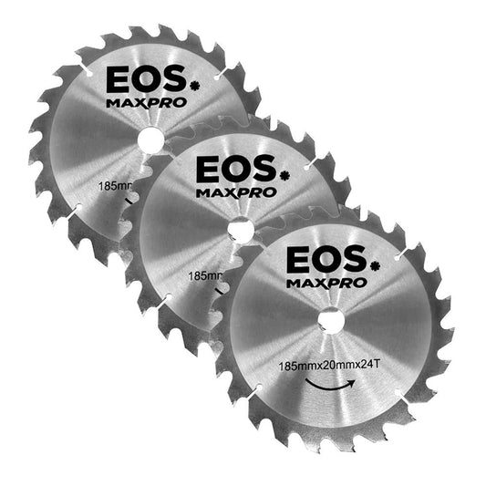 Kit Discos Serra Circular Madeira EOS 185mm TCT